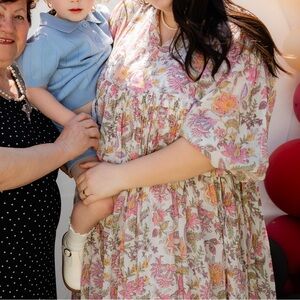 Daughters of India Fuchsia Bloom Maxi Dress